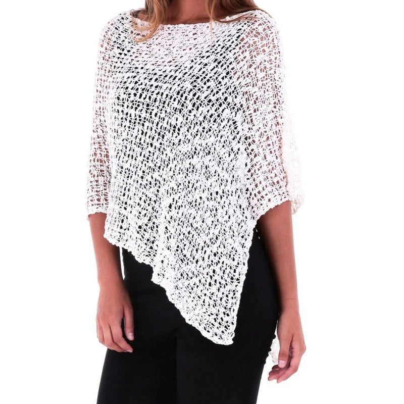 Irregular Knitted Crop Top Pullover