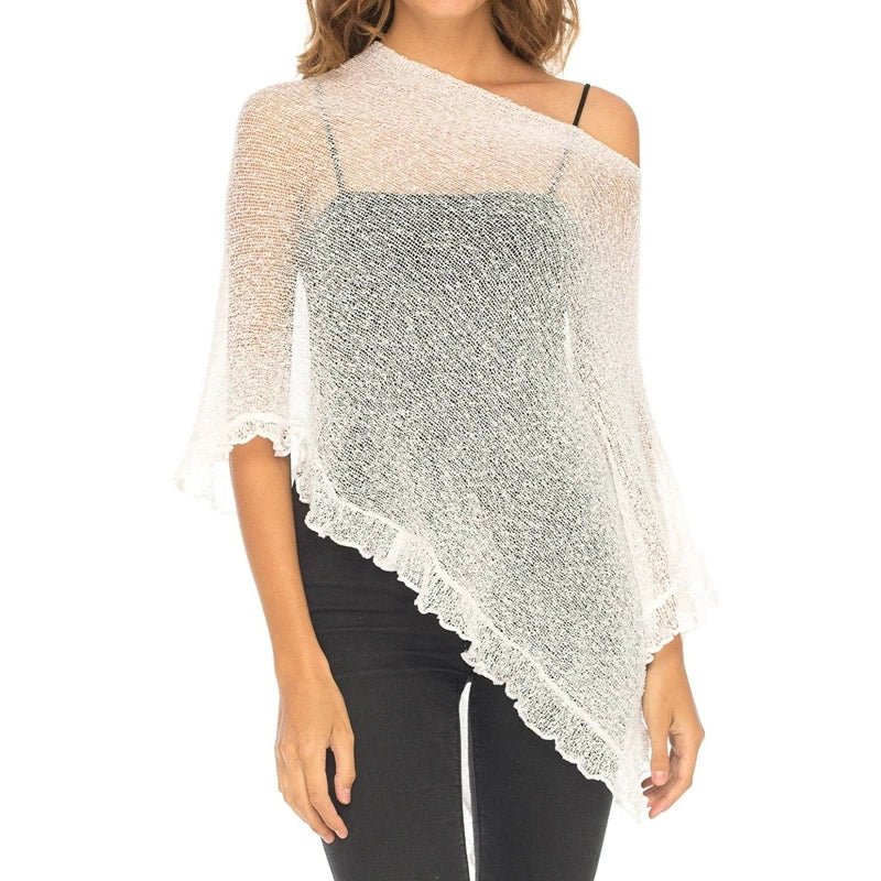 Irregular Knitted Crop Top Pullover