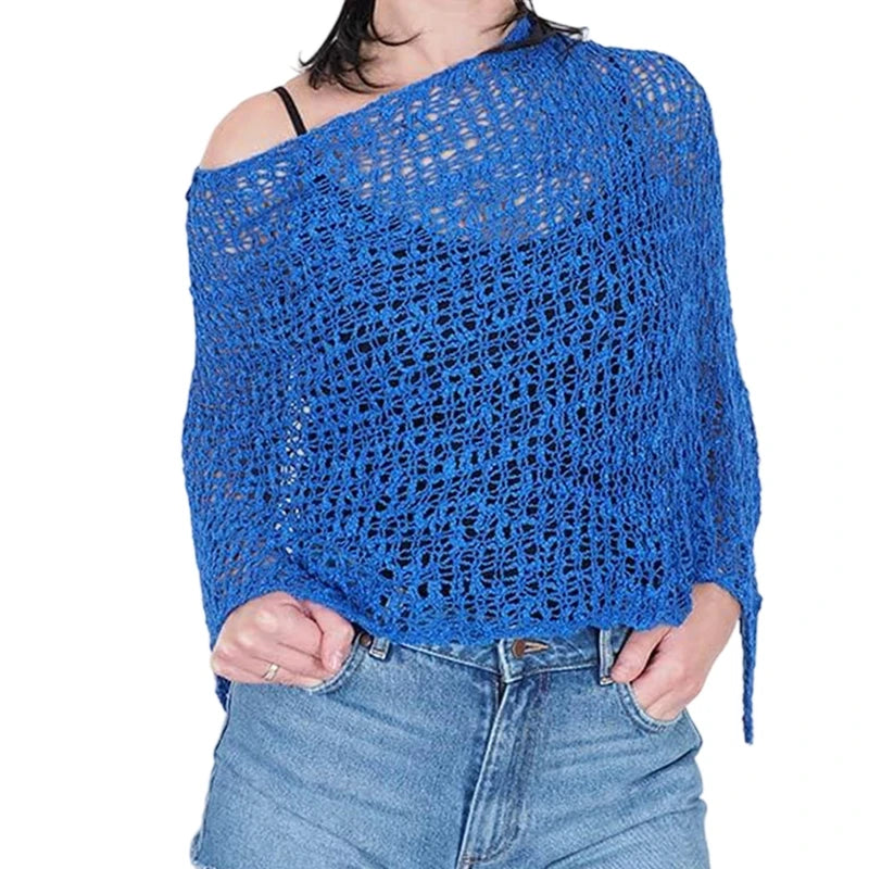 Irregular Knitted Crop Top Pullover