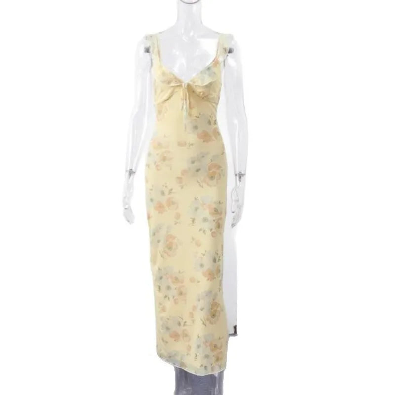 Summer FlowerSexy Low-cut Dress